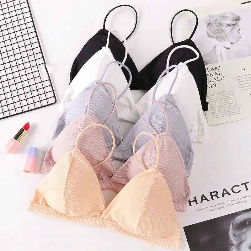 Áo Bra Nữ Gân Tăm Vải Su Cài Sau Mút Mỏng Chất Mềm Mịn N9106