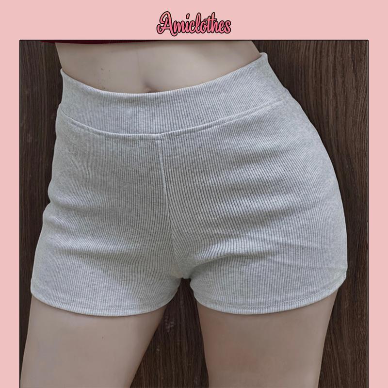 Amiclothes2_Quần Đùi Nữ Ôm Gọn Tôn Dáng Vải THUN GÂN Co Giãn Basic 0