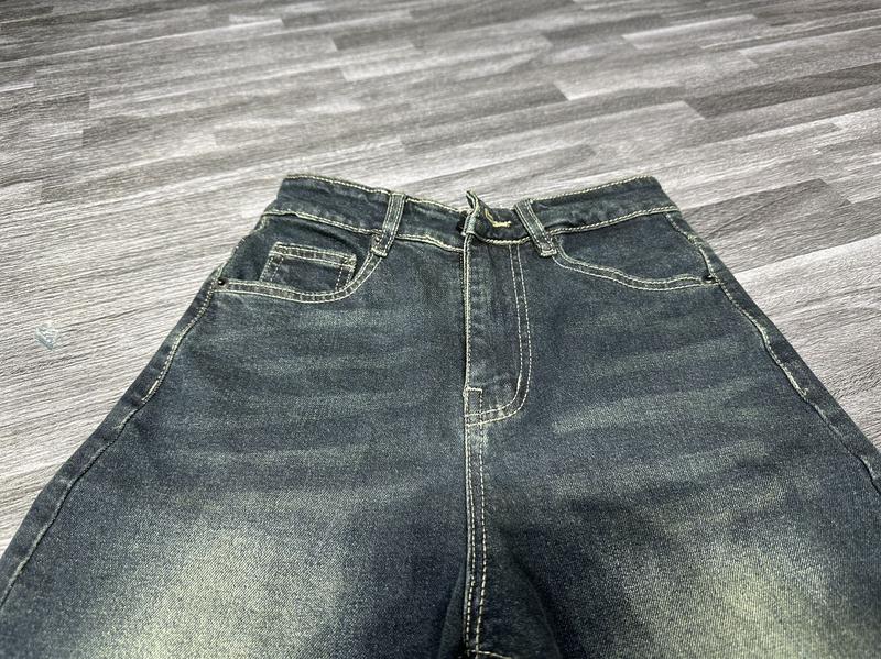 Product Introduction of Quần jeans ống suông màu xanh bụi chất QS01 3
