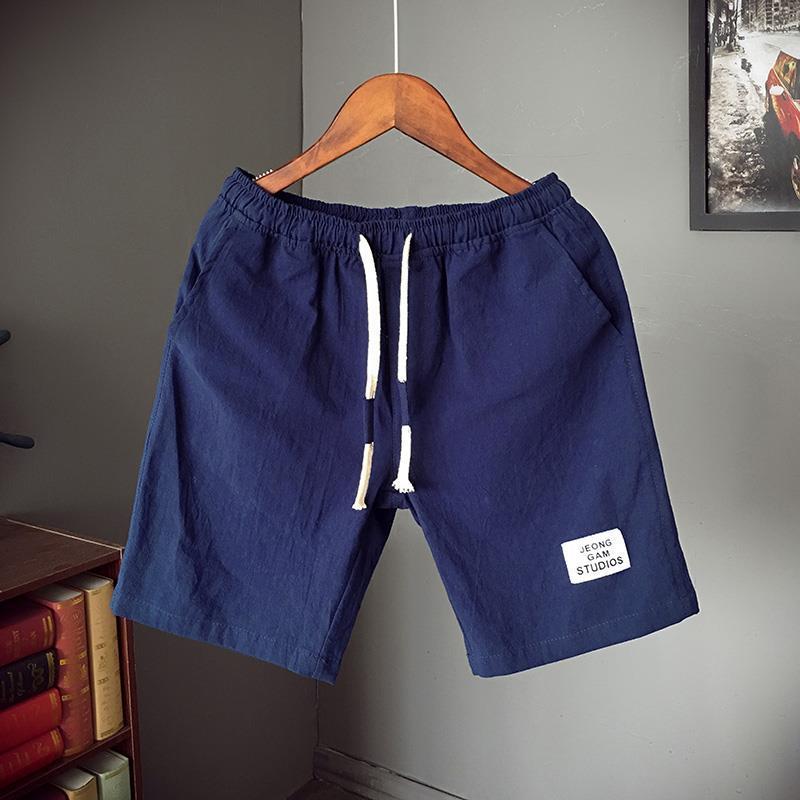 Quần Soóc Vải Lanh Cotton, Phong Cách Mùa Hè, Dành Cho Nam Giới, Ngoại Cỡ, Hợp Xu hướng Nhật Bản, Béo Và Rộng, Quần Thường Ngày Mỏng, Quần Cropped Xén, Thích Hợp Cho Bãi Biển 8