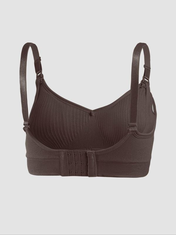 Women's Solid Wireless Bra, Casual Adjustable Strap Nursing Bra, Maternity Bra for Pregnancy & Postpartum, Women's Lingerie for All Seasons 8