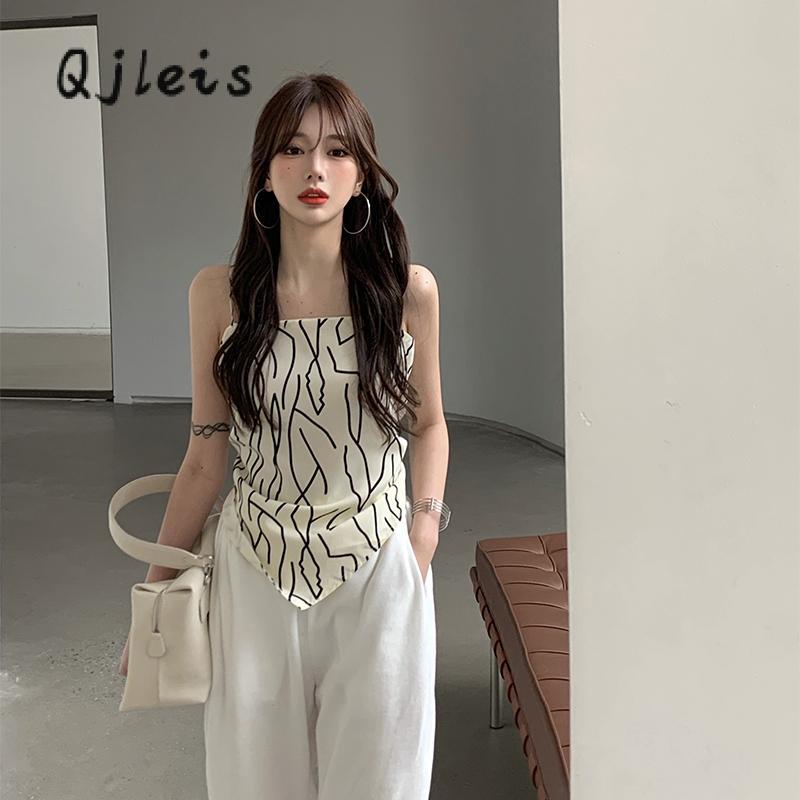 Product Introduction of Women Irregular Hem Backless Camisole, Boat Neck Sleeveless Off-the-shoulder Tops, Black/ Beige Polyester Sexy 31