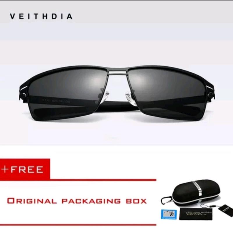 kacamata original veithdia seri 2711 polarized pria wanita terpolarized Bingkai Penuh 4