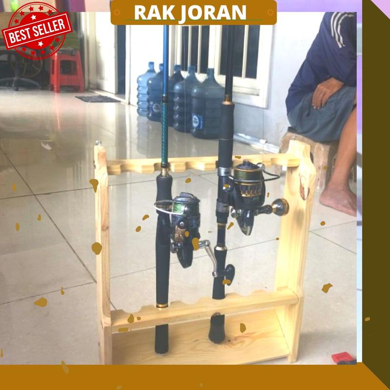 Rak Joran Pancing 6 slot Non Vernis Jat belanda i 1