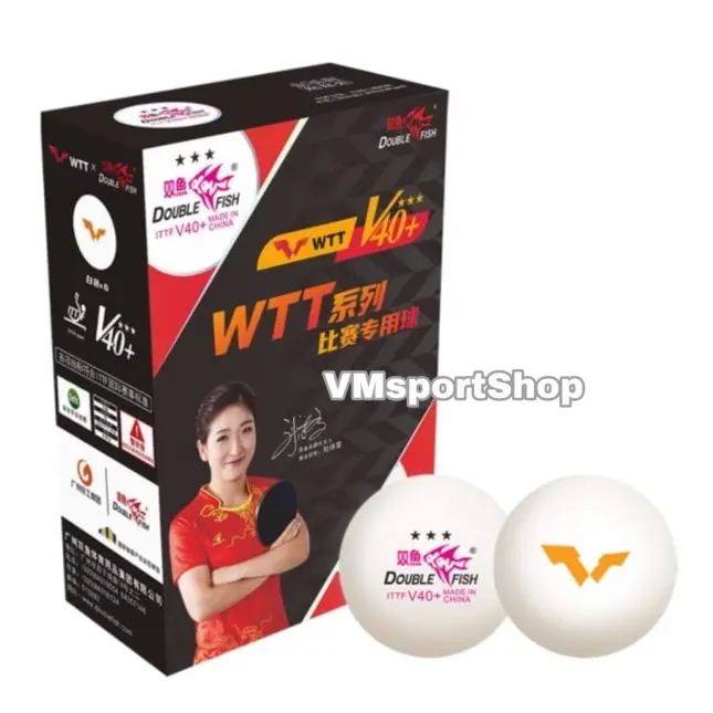 Double Fish WTT V40+ 3 Star - Bola Pingpong Bintang 3