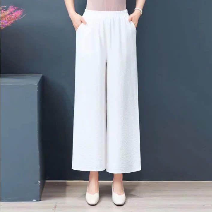Quần Trung Niên Nữ Ống Suông Lưng Thun Tôn Dáng, Quần Dài Nữ Bigsize 3