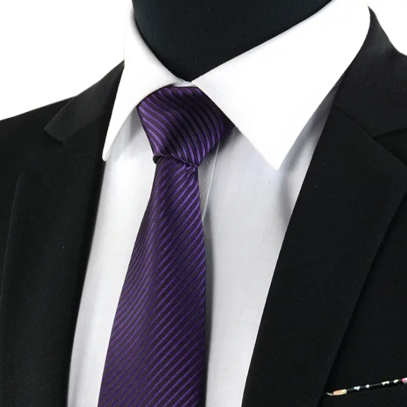 Cà Vạt Sọc Cổ Điển, Dệt Jacquard, Chất Liệu Lụa, Dành Cho Bộ Com Lê Nam, Cà Vạt, Cà Vạt, Thời Trang Mới 7