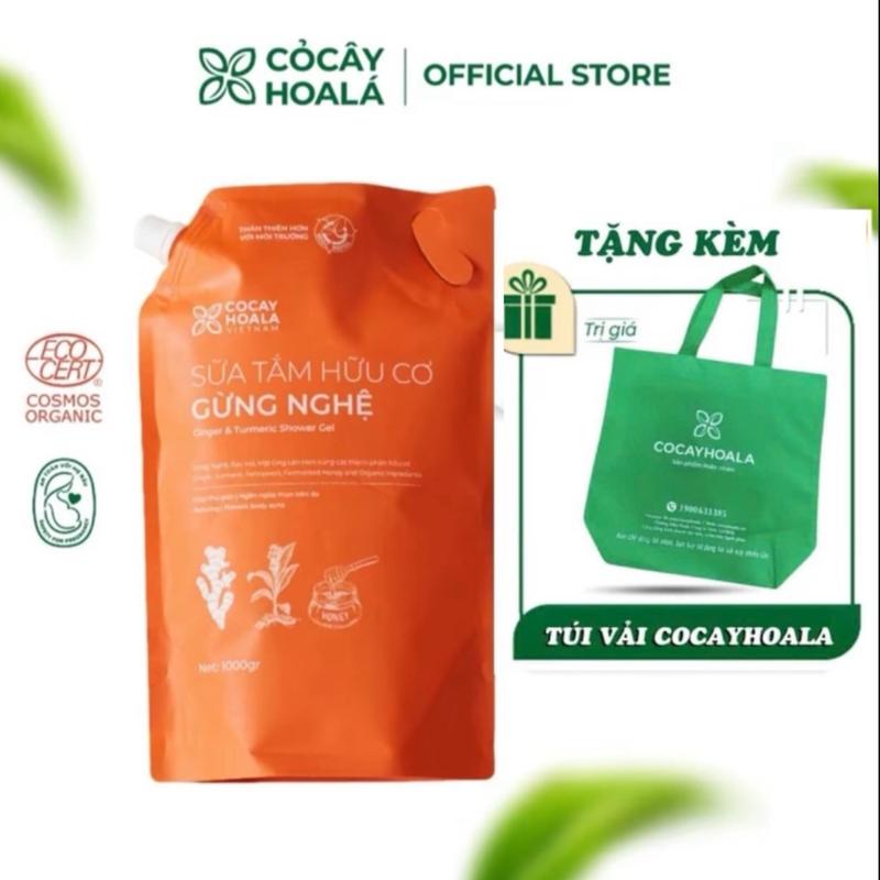 Sữa Tắm Thảo Dược Gừng Nghệ Giữ Ấm Cơ Thể Cỏ Cây Hoa Lá - Túi Refill 1000gr
