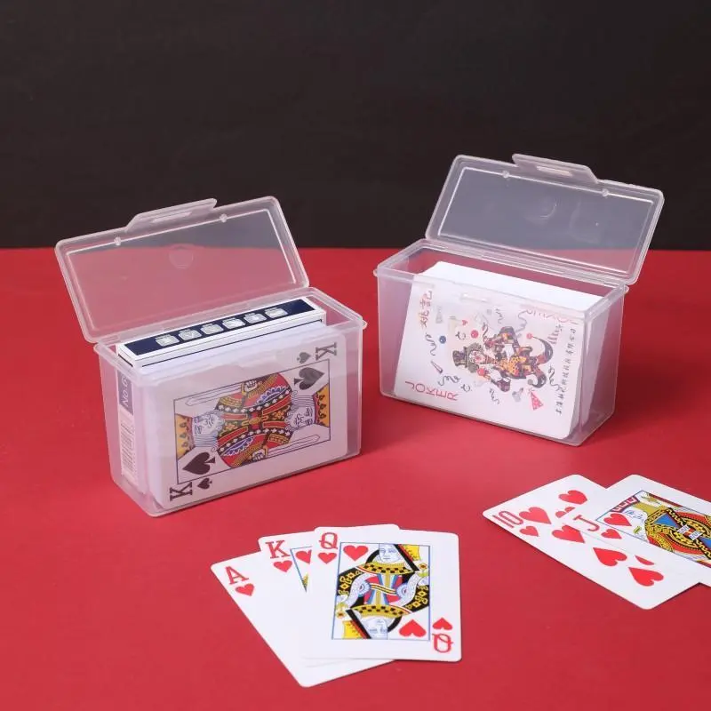 1 Pc Empty Playing Card Storage Box Plastic Playing Card Case Holder Snaps Closed