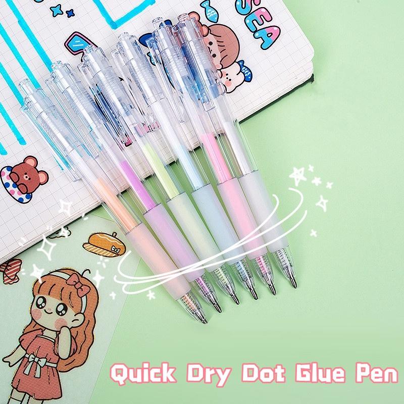 Quick Dry Dot Glue Pen Solid Glue Stick Pens Shape Candy Color High Viscosity Creative Students Stationery 1