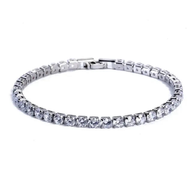 Unisex Stainless Steel CZ Bracelet 0