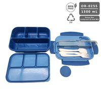 Gambar Kotak Makan 4 sekat Anti Campur Antar Sekat 1300 ML Include Wadah Sup Warna Cantik 2 Tone Free Sendok Garpu Blue Bulat - Biru dari Ollahomeliving Kota Bogor 3 Tokopedia