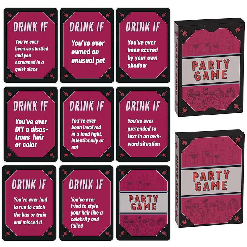 Party Game Card, 1 Box Drinking Props Game Card, Multi-person Party Team Building Toys, Perfect Game Night for Family and Friend 2