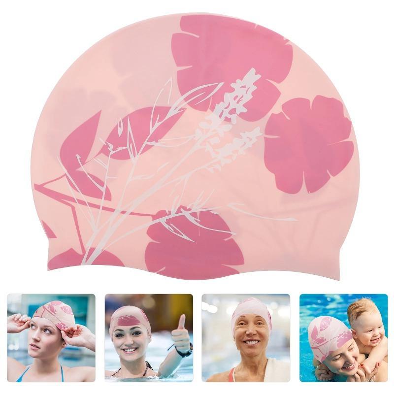 Product Introduction of 1PC New Soft Swimming Caps Waterproof Stretchable Ears Protection Long Hair Sports Swim Pool Hat Bathing Hat Adult Sport Hats 17