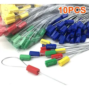 10PCS Set Segel Kawat Baja – Segel Kontainer Truk, Satu Kali Pakai Anti Mundur 【TOPSLINGS】