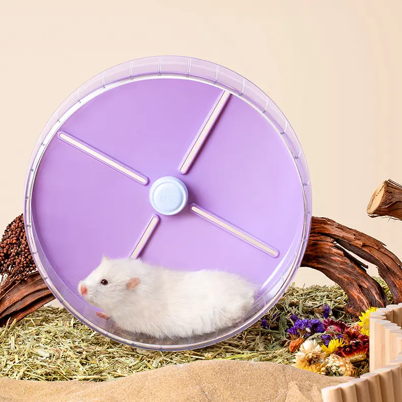 Hamster Ultra-Quiet Running Wheel Djungarian Hamster 20 Cm26 Large Acrylic Running Wheel with Bracket Toy Landscape Supplies