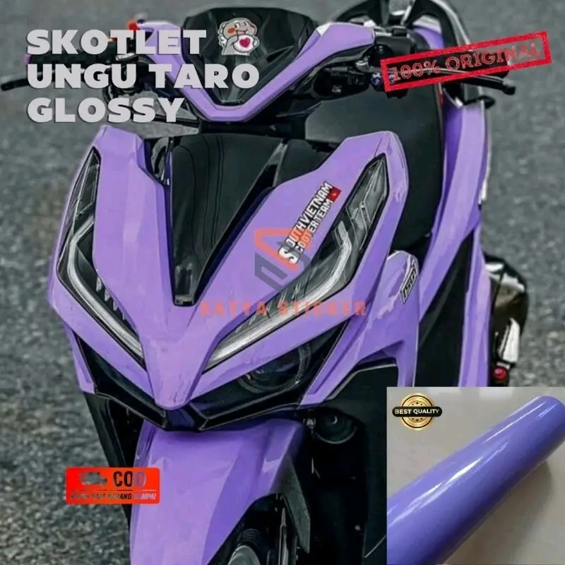 SKOTLET STIKER MOTOR VIOLET TARO GLOSY SKOTLET UNGU TARO GLOSSY SCOTLITE VIOLET TARRO GLOSSY STIKER MOTOR LAVENDER  SCOTLAIT VIOLET TARO GLOSY HARGA PROMO BISA COD Motorcycle 0
