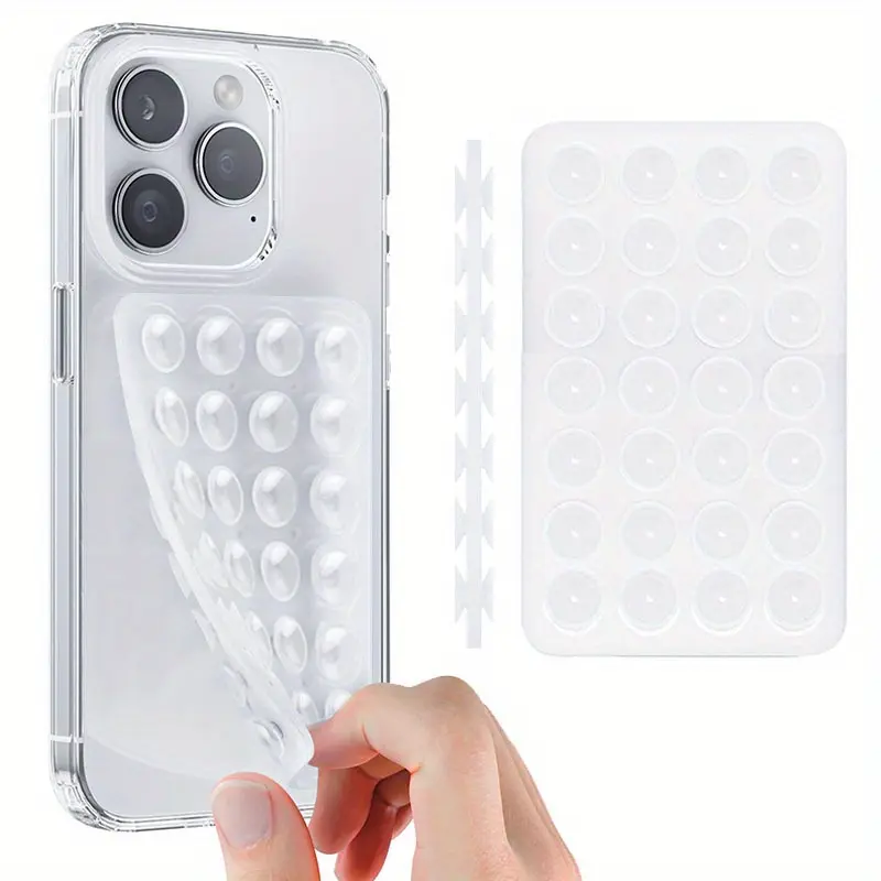 Double Sided Silicone Sucker Phone Holder - Special for Selfie and Video Shooting, Powerful Grip, Suitable for iPhone and Android - Durable Sticky Silicone Holder, Suitable for Shower Use, Ideal for Video Recording and Photography Tools