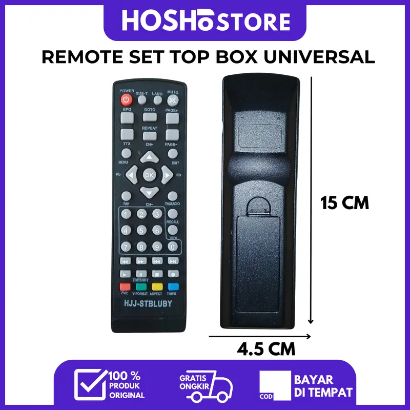 Remote Universal STB Set Top Box - Kompatibel Berbagai Merk, Garansi Resmi, Gratis Ongkir! 0