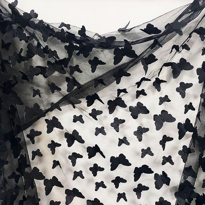Vải Jacquard Lưới Bướm Bay Ba Chiều Vải Thiết Kế Váy Cưới Sáng Tạo, Vải Nhẹ, Vải Chảy, Năm 2025 3