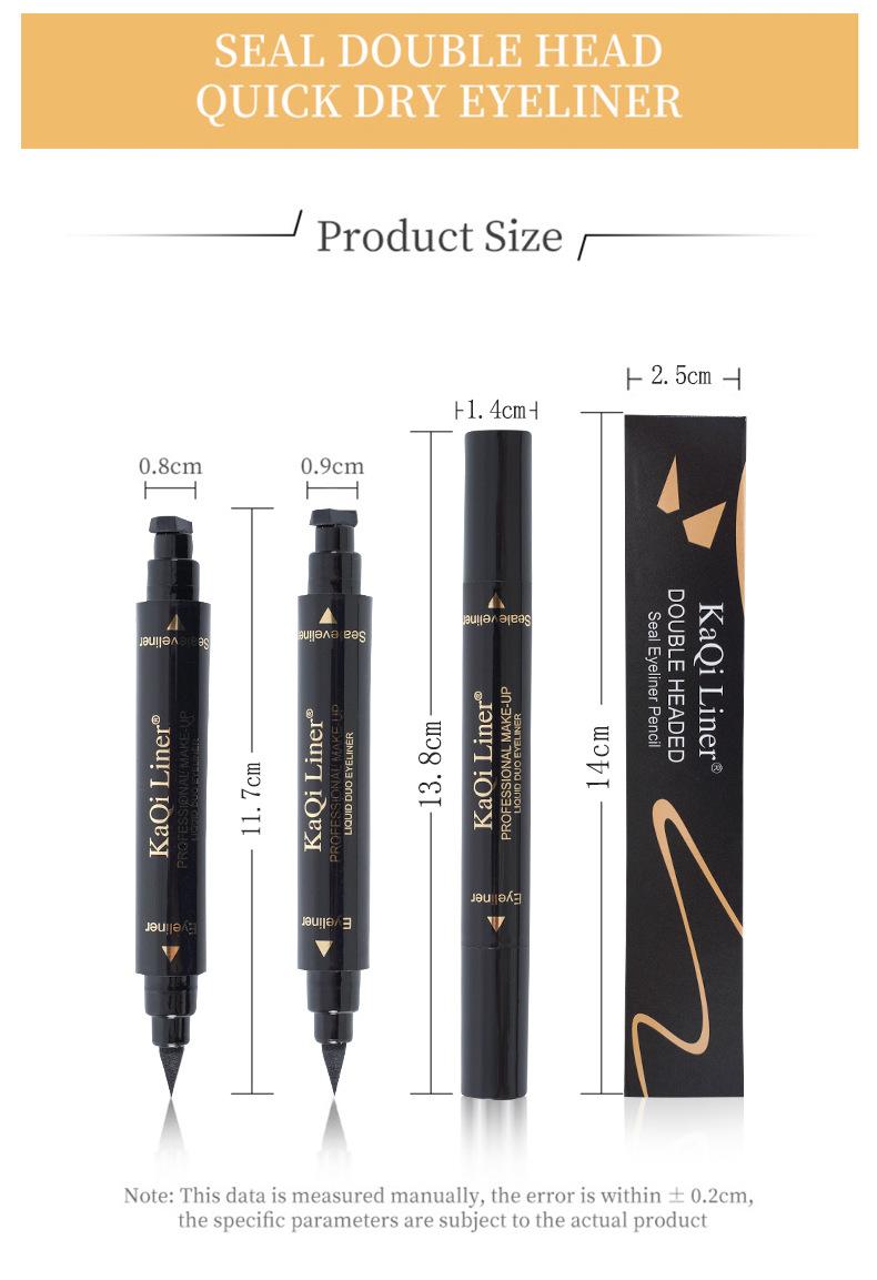 Product Introduction of Double Head Seal Eyeliner Waterproof non-smudging Delta Wing Tail Seal Eyeliner 14