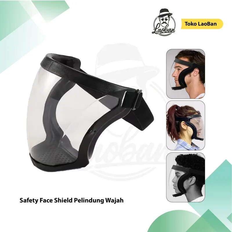Safety Face Shield Pelindung Wajah Anti Kabut Pelindung Percikan Debu UV400 0