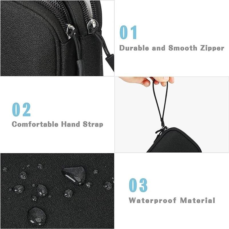 Product Introduction of Data Cable Organizer Pouch Double Layer Large Capacity Storage Bag Professional Headset USB Cable Organizer Bag, Electronics Finishing Expert Travel Portable Makeup Cover Digital Accessory Waterproof Oxford Cloth Case 45