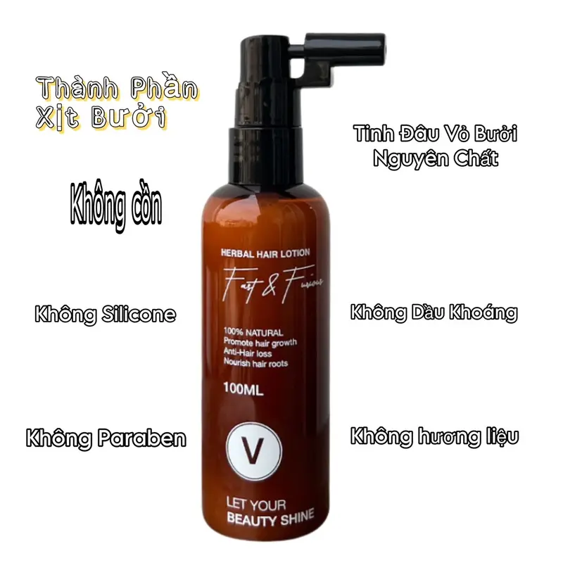 COMBO XỊT BƯỞI 2 CHAI 115ML Không chứa silicon Dưỡng Tóc 5
