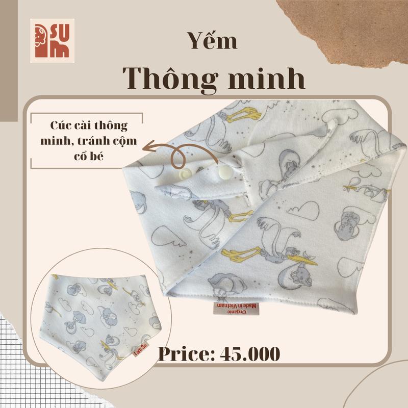Yếm Tam Giác Vải Cotton  Mềm Mịn Cho Bé Thiết kế Thông Minh 8