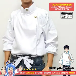 Blazer Jaket Anime Gakuran Jujutsu Kaisen Yuta Okkotsu Cosplay