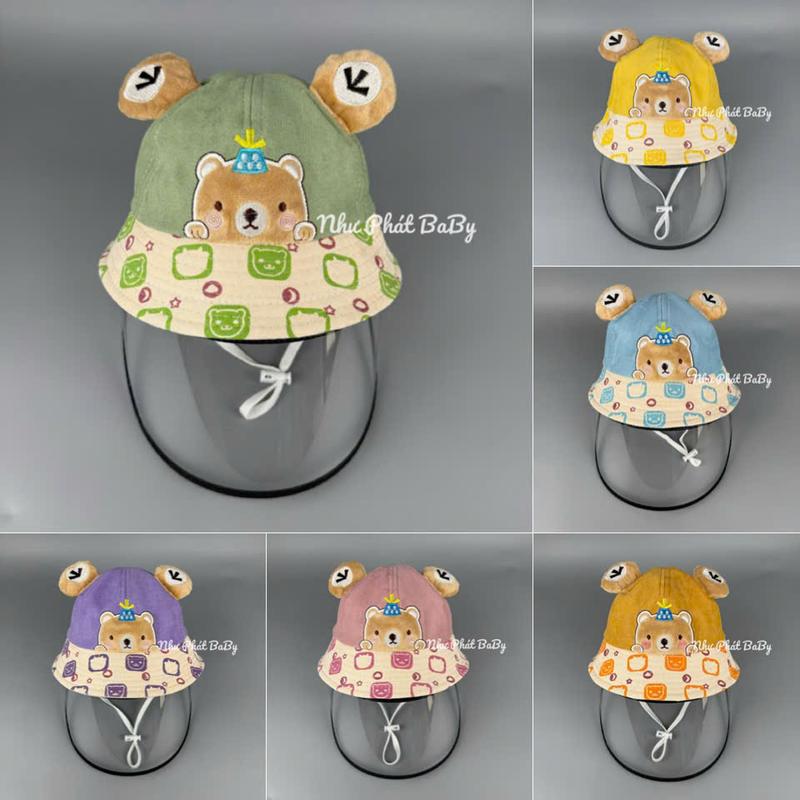 [ 6 tháng tới 18 tháng ] Nón chống dịch cho bé, Mũ chắn giọt bắn, chắn gió cản bụi cho trẻ em