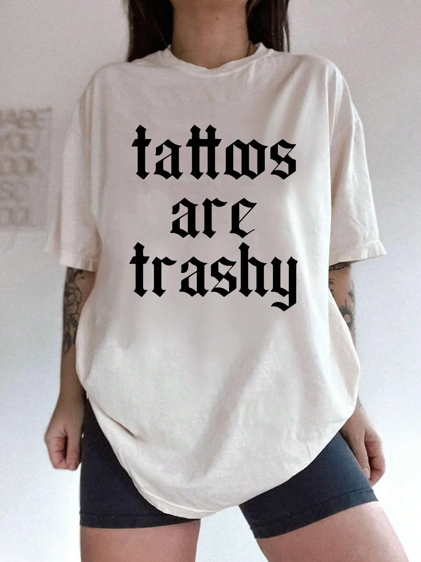 Unisex Letter Print Round Neck Graphic Tee, Vintage Trendy Casual Short Sleeve T-shirt for Daily Wear, Tops for Women
