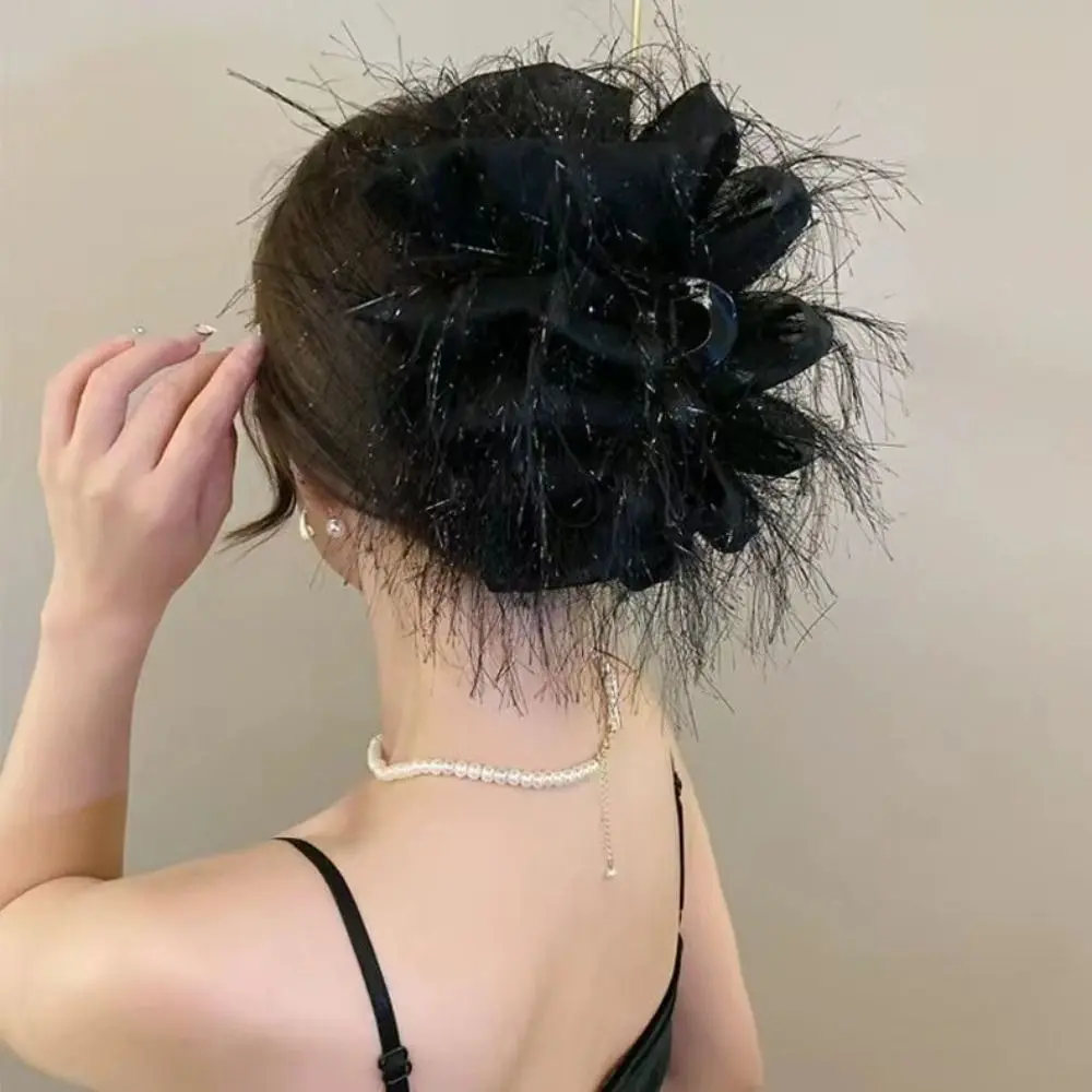 New Tassel Hair Clip Elegant Large Shark Clip Sweet Hairpin Grips for Girls