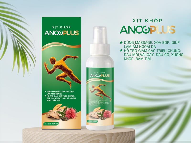 Xịt Xương Khớp Ancoplus 100ml - Hỗ Trợ Giảm Đau Nhức Xương Khớp, Tê Mỏi Chân Tay Nhanh Chóng