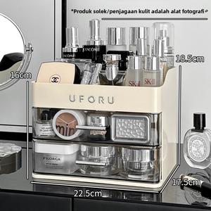 Kotak Penyimpanan Kosmetik Desktop, Gaya Laci, Bahan Akrilik, Penyusun Berus Mekap dan Gincu, Rak Penjagaan Kulit Putih Supplies pakaian almari pakaian bakul penyimpanan ringan shopping stoking bilik air penyangkut pakaian & cangkuk