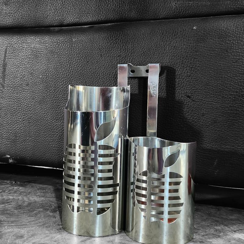 Giỏ Đũa TÁO ĐÔI ống tròn 1 ngăn. 2 ngăn inox cao cấp 304 nhà bếp Kitchen Treo Tường