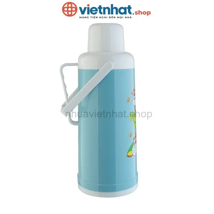 Phích nước nóng 2L truyền thống giữ nhiệt 12h,chịu nhiệt lên đến 120*C  P3986 in họa tiết xinh xắn Nhựa Việt Nhật Premium 8