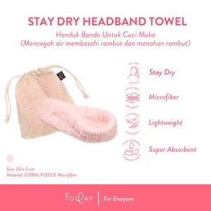 Handduk By Today - Coral Velvet Stay Dry Headband Towel Handuk Bando Microfiber