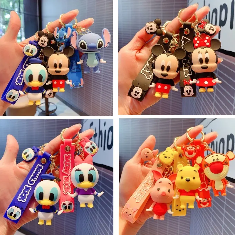 Gantungan Kunci Disney | Keychain Karakter Kartun Lucu | Key Chain PVC Karet Souvenir Hadiah Lucu