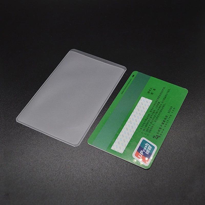 Product Introduction of Portable Transparent PVC Waterproof Protect Credit Cards Card Case ID Card Holder Card Cover Bank ID Card Sleeve 9