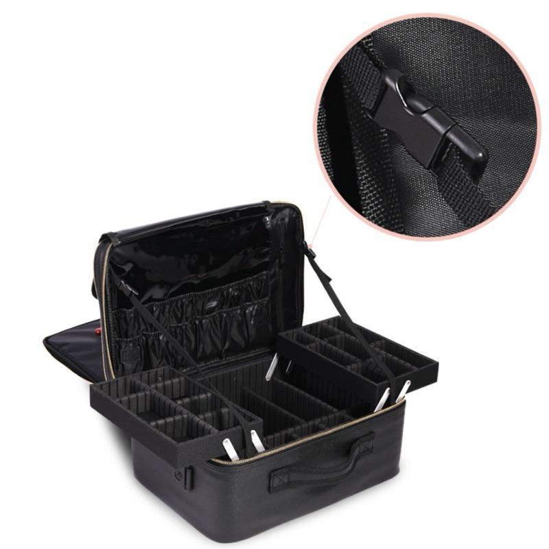 Cốp vali sz 41cm đựng đồ trang điểm 2 tầng có khay