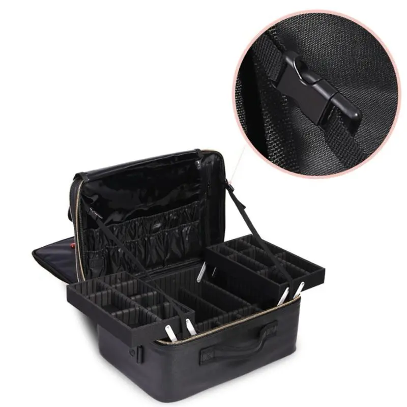 Cốp vali sz 41cm đựng đồ trang điểm 2 tầng có khay 0