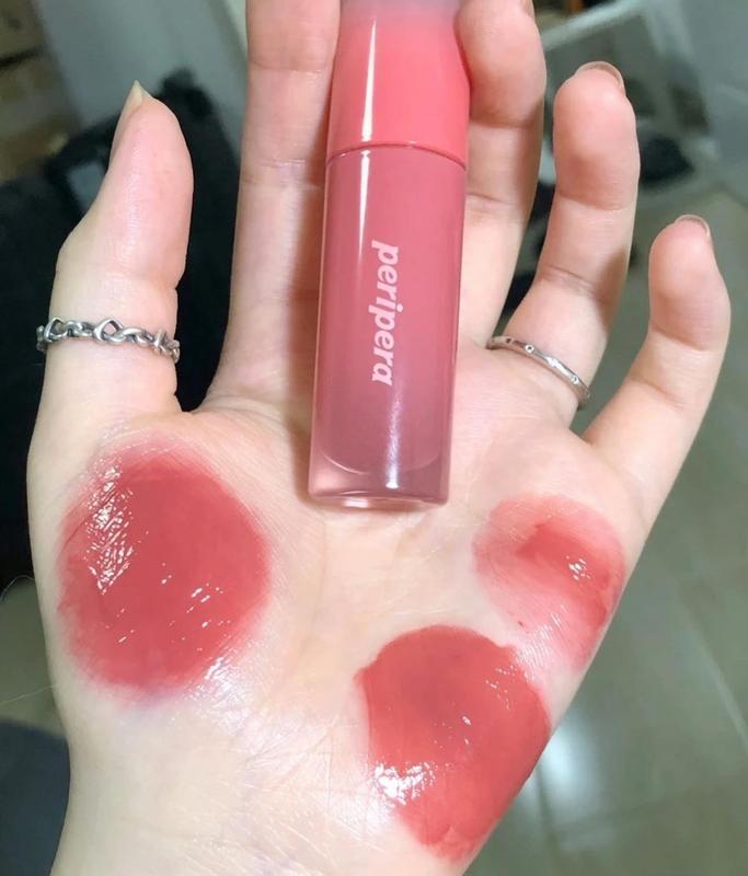 Son Tint Bóng Peripera Ink Mood Glowy MÀU 03 ROSE IN MIND Tint 4g Ngọt Ngào Căng Bóng Mềm Mượt