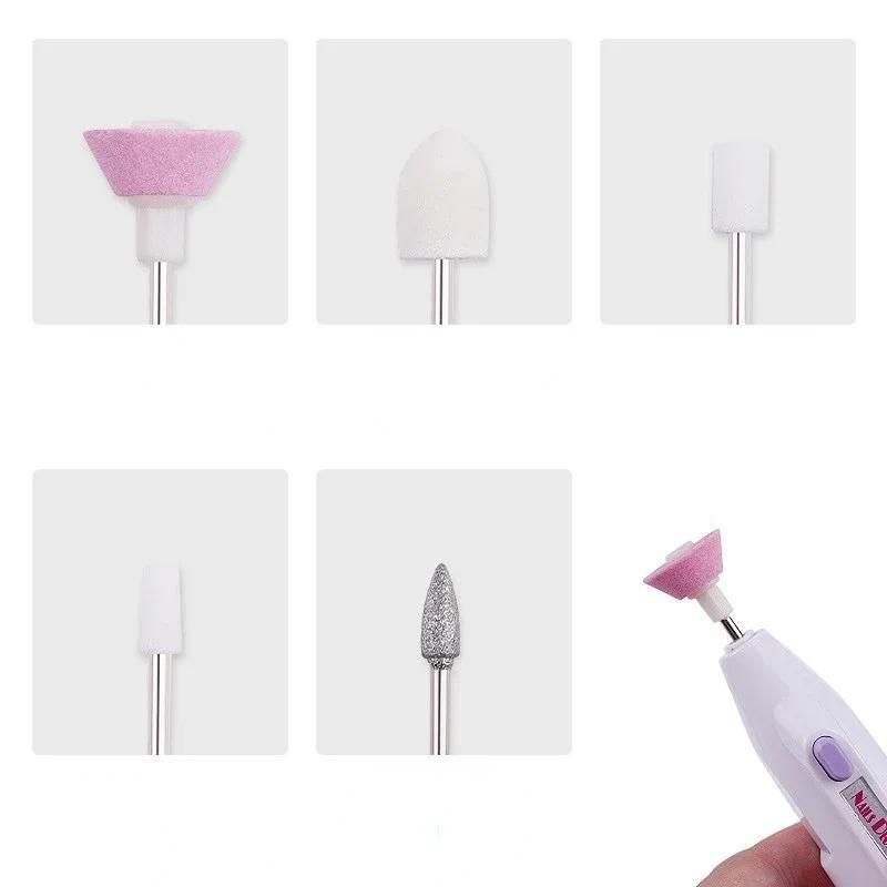 Product Introduction of 5 In 1 Professional Electric Nail Drill Kit Battery Manicure Pedicure Grinding Polishing Nail Art Sanding File Pen Tools Machine 3
