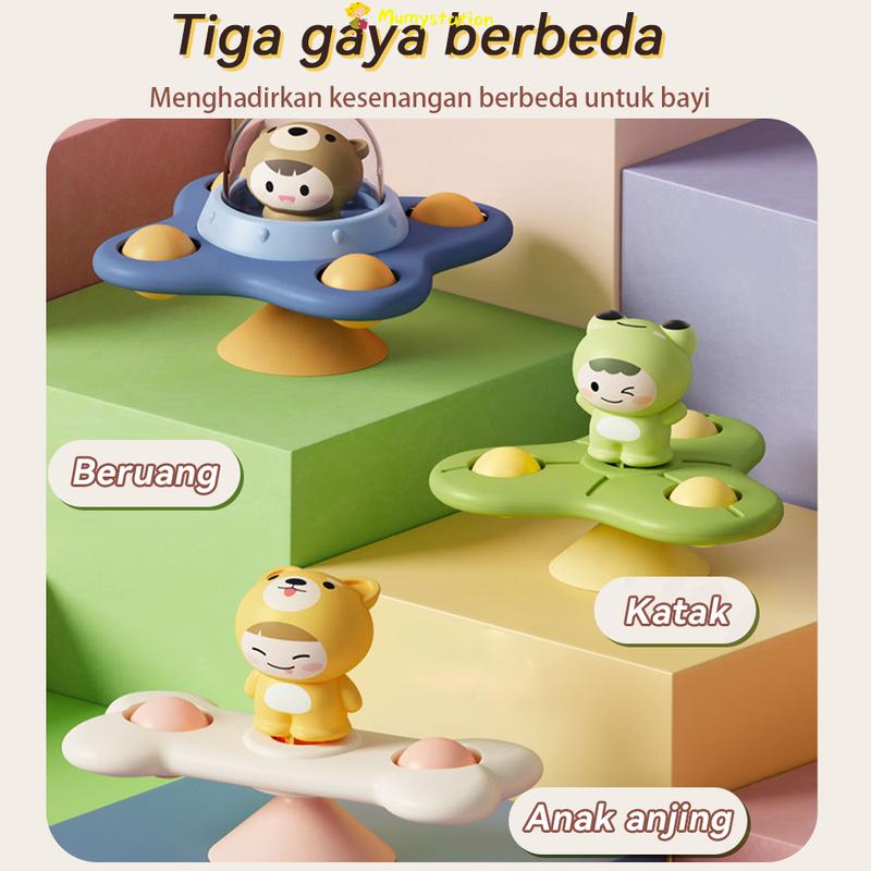 Product Introduction of Mainan Edukasi Fidget Spinner Anak / Mainan Mandi Putar Genggam Rattle Sensor Motorik / Mainan Bayi 10