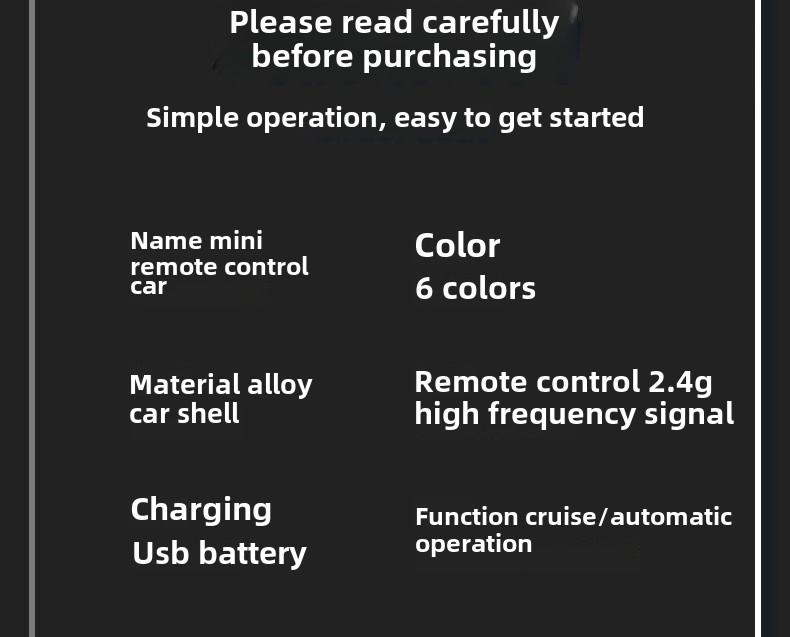 Product Introduction of Off-road Bigfoot 1:64 speed mini remote control car alloy appearance cool lights shock absorption children's toys 25