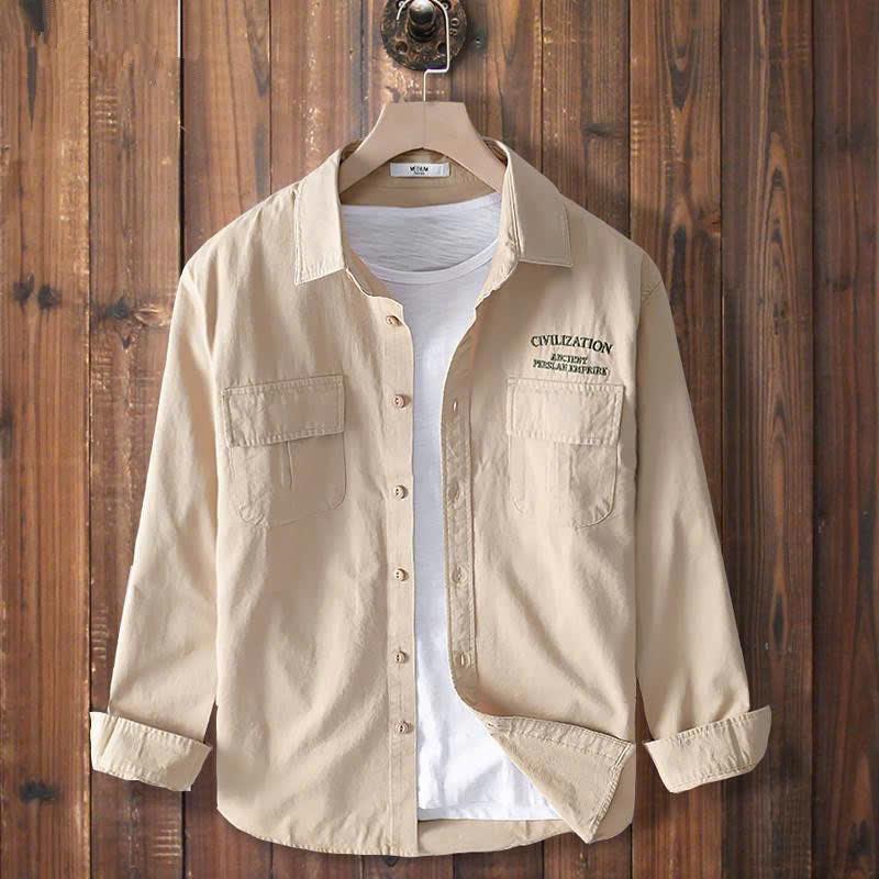 Áo sơ mi dài tay Nam, vải kaki chéo Hàn( Loại đẹp )thoáng mát, trẻ trung, năng động lên phom thoải mái