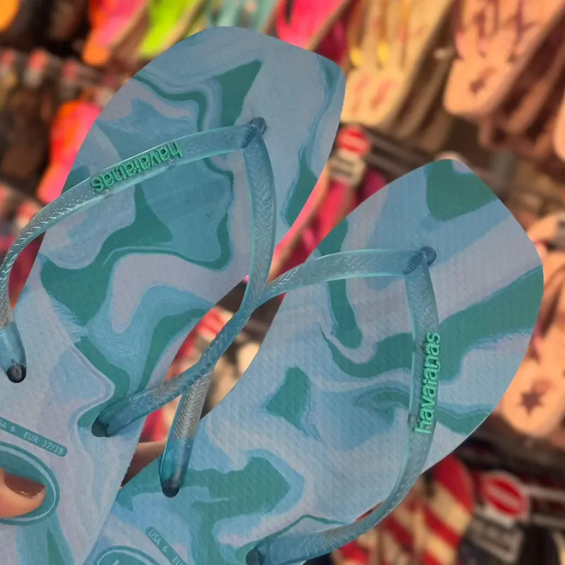 Havaianas Square Jelly Chinelo Brasileiro com Tiras Quadradas Translúcidas