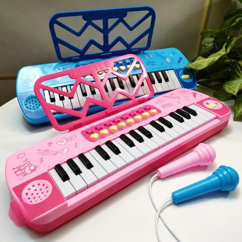  Đàn piano kèm micro có nhạc TABY Toys 32 phím có thể chơi nhạc được tích hợp loa to rõ ràng - Đồ chơi âm nhạc cho bé 