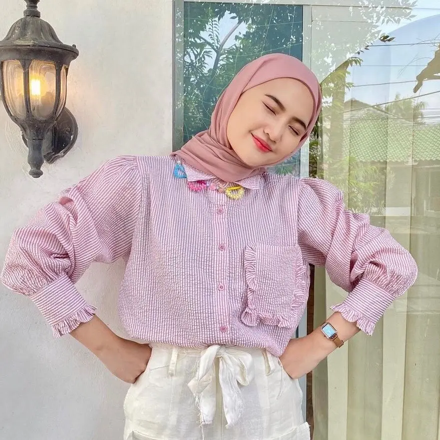 Luna Crinkle Ruffle Shirt
